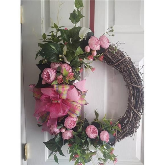 Artificial Peony Flower Silk Peonies Bouquet 4 Bundles Fake Flowers Bulk (Pink) - Picture 4 of 6